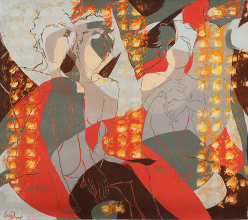 Elvira Dayel "Peklo," drawing, 43" x 43"